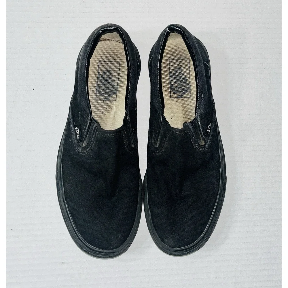 Vans Classic Slip On Sneakers Women's 8 Triple‎ Black 721565 Skater Whimsygoth